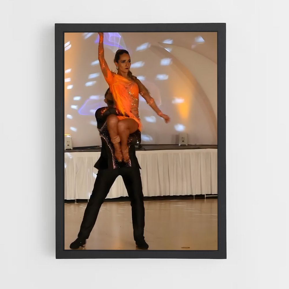 Poster Salsa en Flamme – affiche Danse (vue 2)